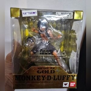 One Piece Monkey D. Luffy Figure - Gold and Black